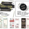 Wedding invitation cards in the form of airline tickets vector