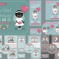 Wedding invitations and cards vector with young children
