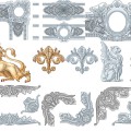 Royal ornaments - corners, vignettes and monogram vector clip art