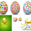 Easter eggs templates vector free download