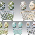 Perfect Easter eggs and backgrounds templates vector