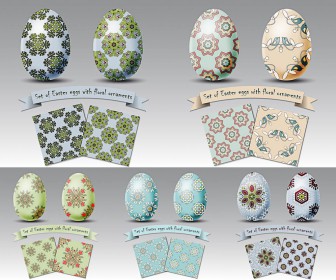 Perfect Easter eggs and backgrounds templates vector