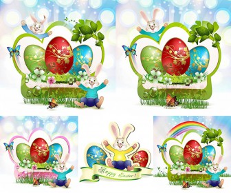 Shining easter background vector free download ai eps