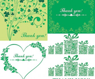 Thank you cards and backgrounds vector