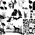 Animals silhouettes vector