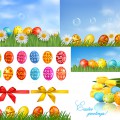 Easter nature backgrounds vector