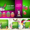 Easter postcards vector