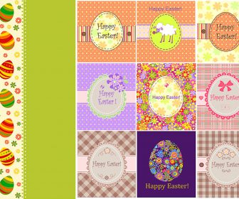 Easter card designs vector