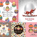 Easter greetings with eggs vector