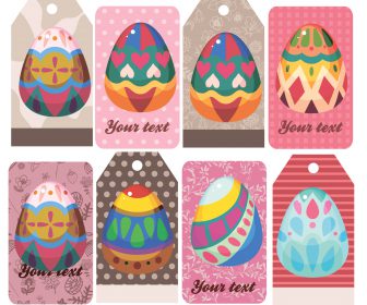 Easter tags and cards templates vector