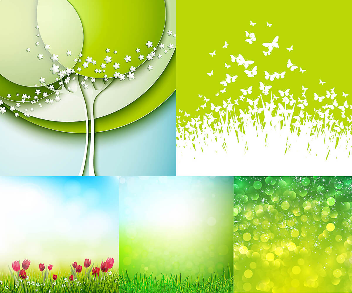 Spring abstract backgrounds vector free download