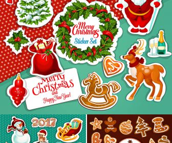 2017 Christmas decorations vector