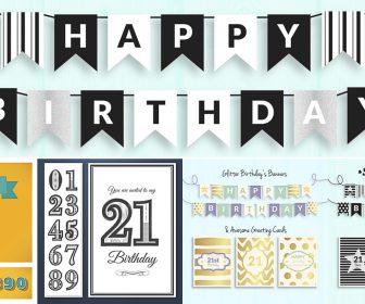 21st Birthday invitation vector graphics