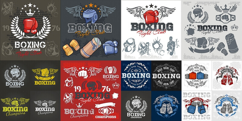 Boxing logo vector, box symbol