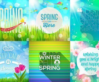 Spring backgrounds with flowers and sunshine vector