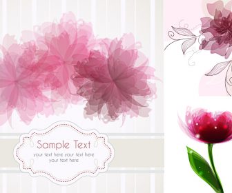 Spring backgrounds with flowers in gentle tone vector
