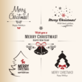 Decorative Christmas cards and design elements vector