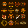 Halloween badges vector