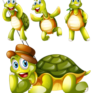 Cartoon tortoise vector-ai