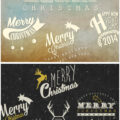 Retro Christmas labels vector