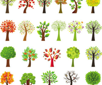trees vector set