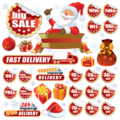 Christmas sale labels vector