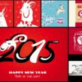 Decorative Year of the Goat 2015 vector backgrounds