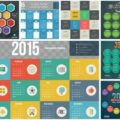 Modern European 2015 year vector calendars