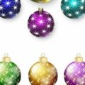 Shiny Christmas balls, vector design elements