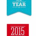 Modern 2015 Happy New Year vector labels