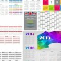 Simple 2015 year vector calendar templates