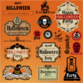 Halloween labels vector