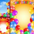 Happy Birthday backgrounds with balloons vector