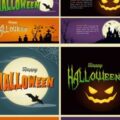 Retro Halloween posters and banners vector