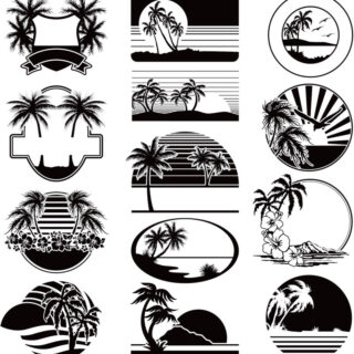 Summer vacation labels vector