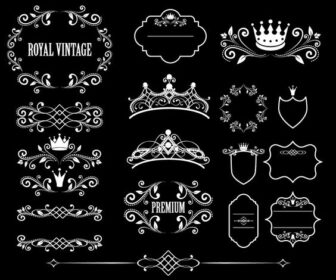 Vintage Decorative Frames and Elements Vector