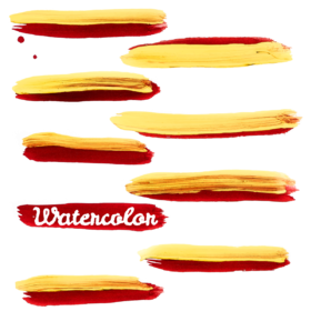 Watercolor Brush Strokes Vector