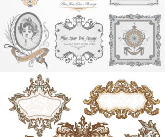 Baroque frames vector