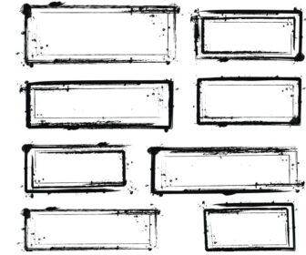 Grunge rectangular frames vector