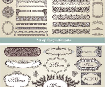 Vintage decorative frames and borders vector