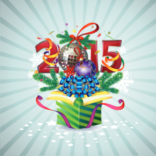 New Year festive backgrounds, Vector greeting cards