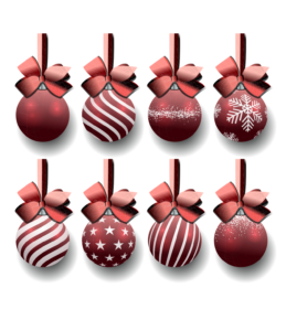 Christmas ornament balls vector