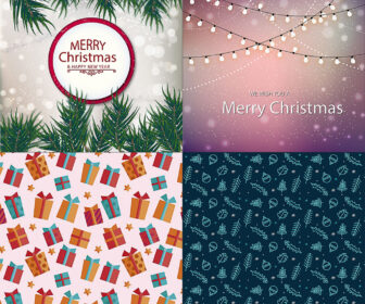 Christmas seamless backgrounds vector