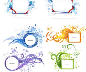 Colorful abstract frames vector