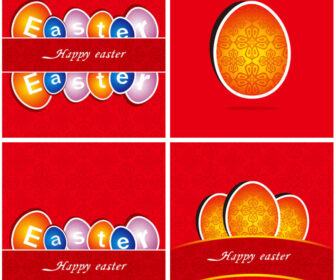 Easter red vector