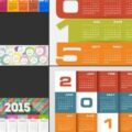 Modern vivid 2015 calendar designs, vector templates