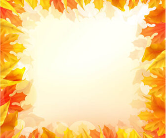 Orange fall background vector