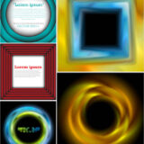 Round and square frames vector