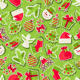 Seamless decorative Christmas backgrounds vector
