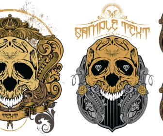 Skull t-shirt prints designs vector